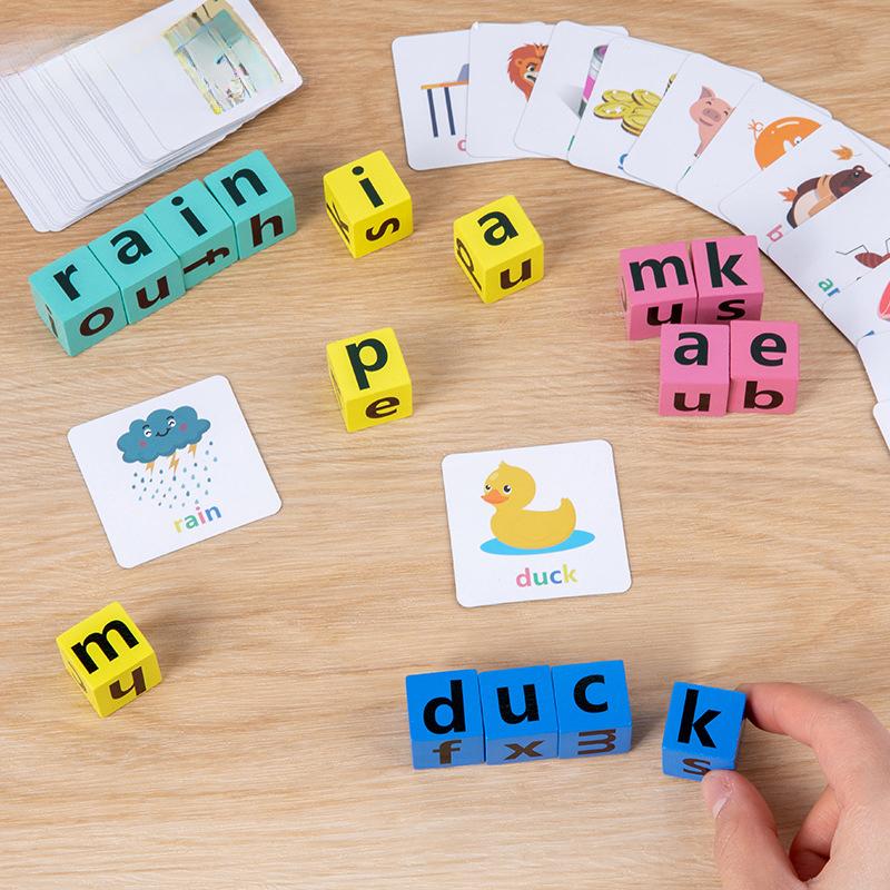 Letter Spelling Block Wooden Montessori Toys