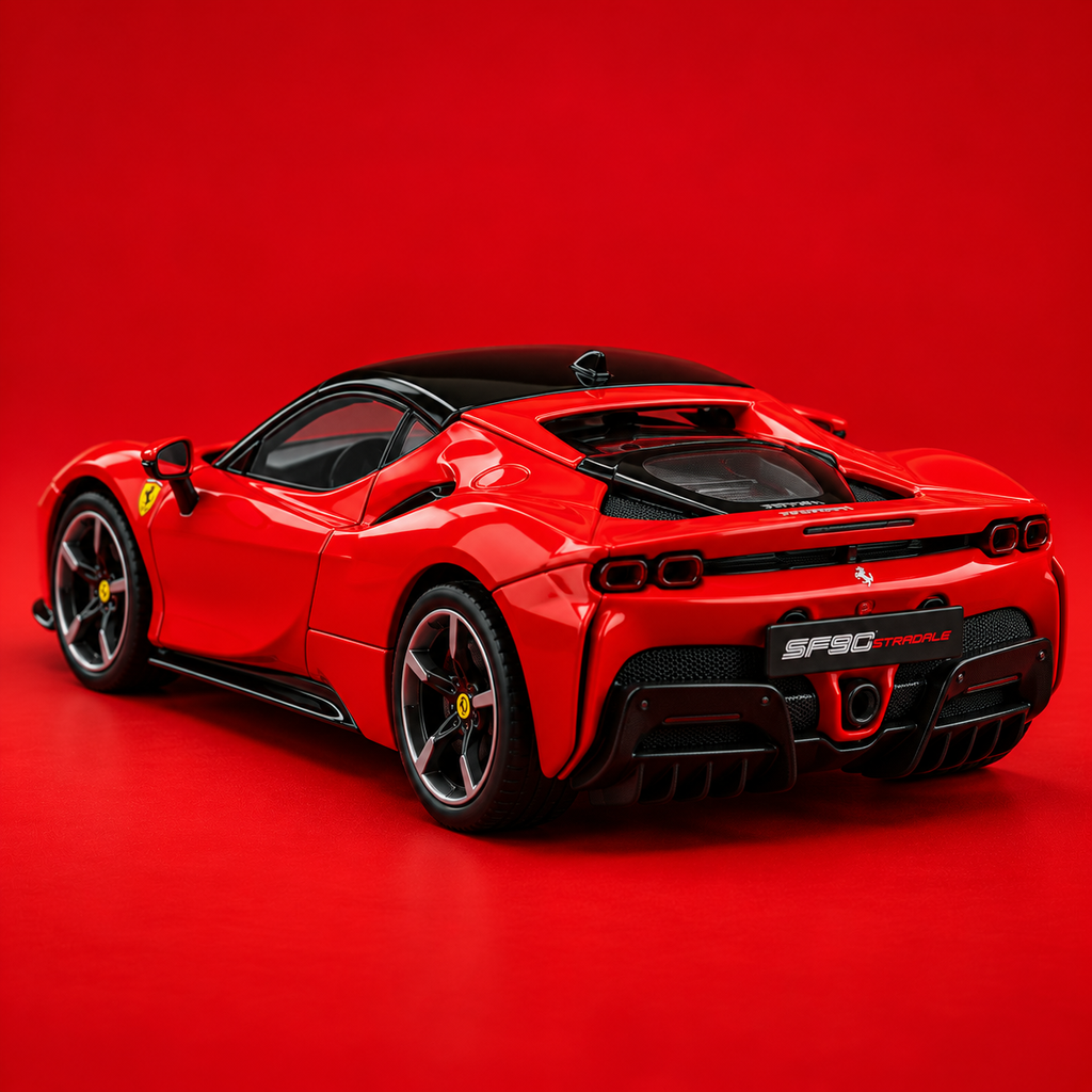 Ferrari SF90 Stradale 1:64 Diecast Model Car | Bburago – Red