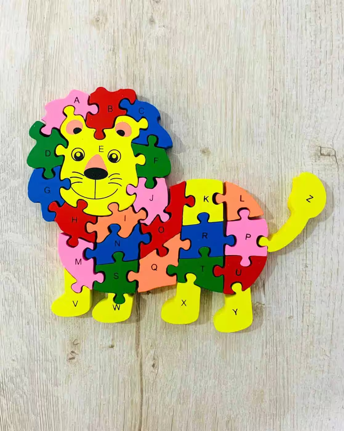 Smiling Lion Alphabet & Number Puzzle