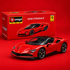 Ferrari SF90 Stradale 1:64 Diecast Model Car | Bburago – Red