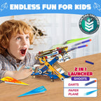 2in1 Hydraulic Planes & Darts Launcher | Ages 6-10 Years