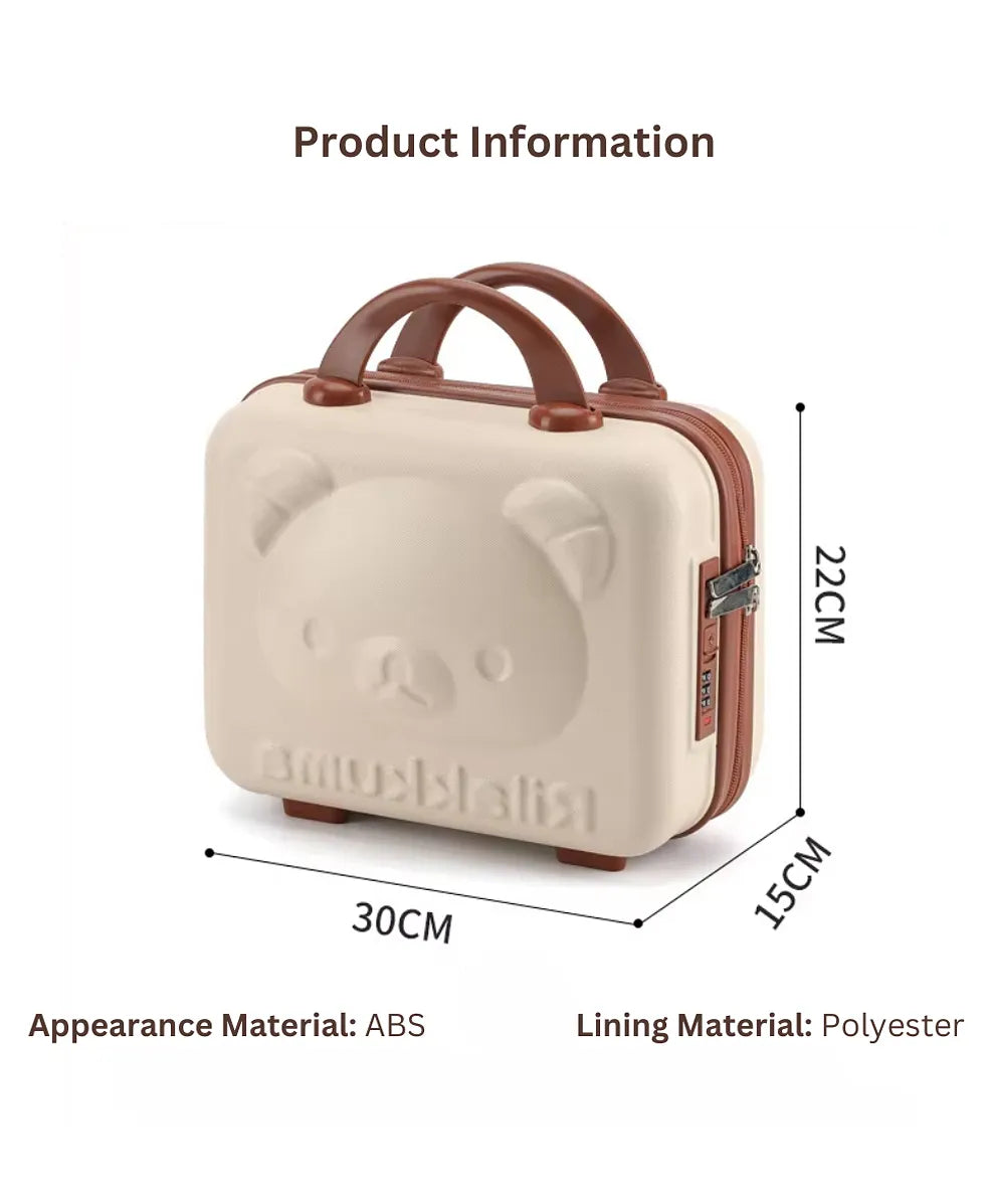 Kid's Vanity/Travel Bag with Lock, Strap & Zipper
