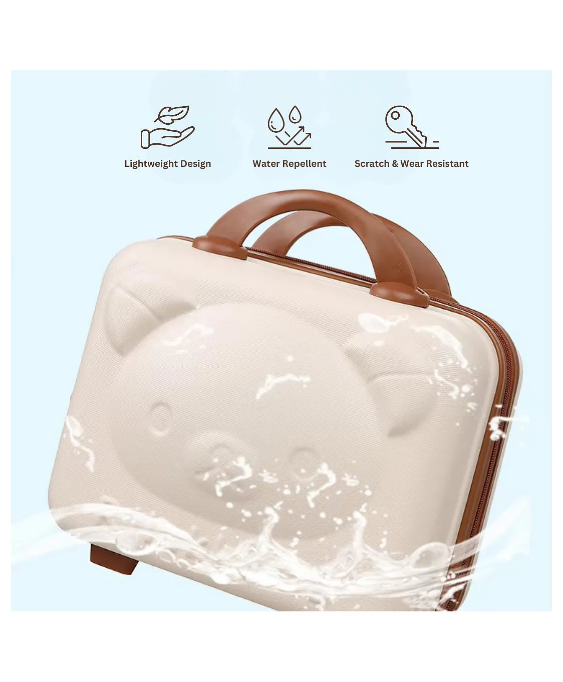 Kid's Vanity/Travel Bag with Lock, Strap & Zipper