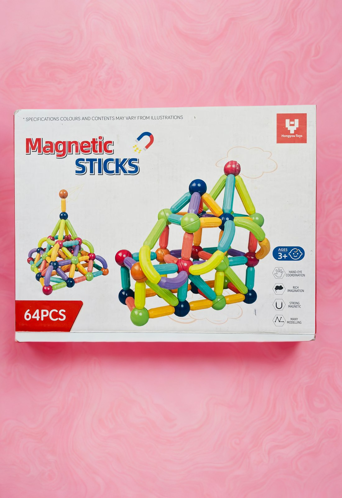 64 Pcs Magentic Sticks