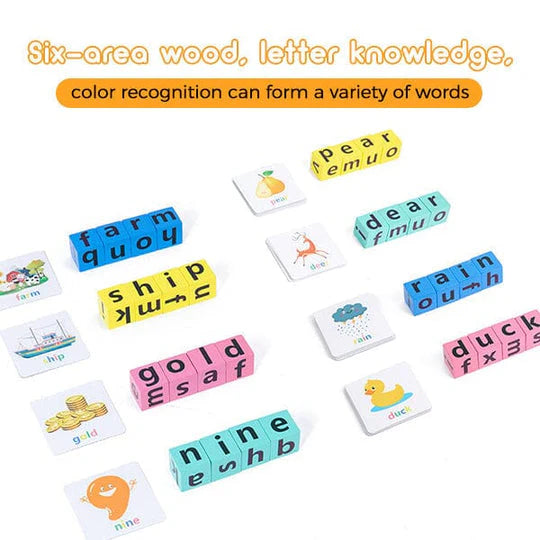 Letter Spelling Block Wooden Montessori Toys