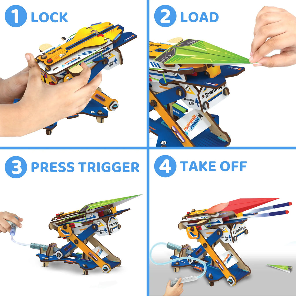 2in1 Hydraulic Planes & Darts Launcher | Ages 6-10 Years