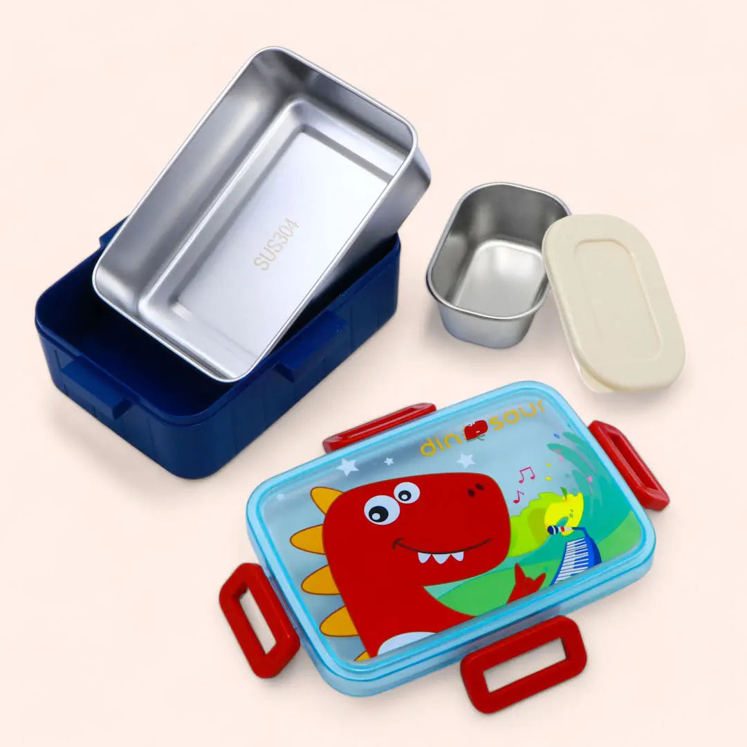 Dinosaur Stainless Steel Lunch Box, 700 ml