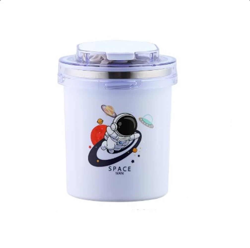 Stainless Steel Kids Lunch/Soup Cup Thermos with Spoon and Straw for travel - 530 ml