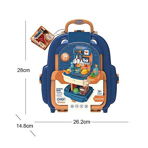 Simulation Kitchen Set with Tableware and Utensils for Pretend Play Cooking and Dining.
