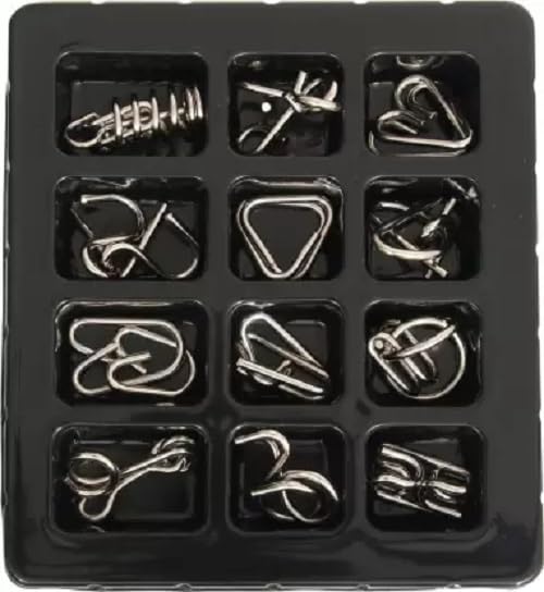 Brain Teaser Metal Puzzle Set of 12 Pieces