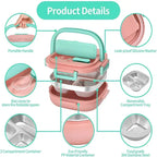Tedemei Lunch Locker Bento Box, 3 Compartment (550 ml)