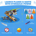 2in1 Hydraulic Planes & Darts Launcher | Ages 6-10 Years