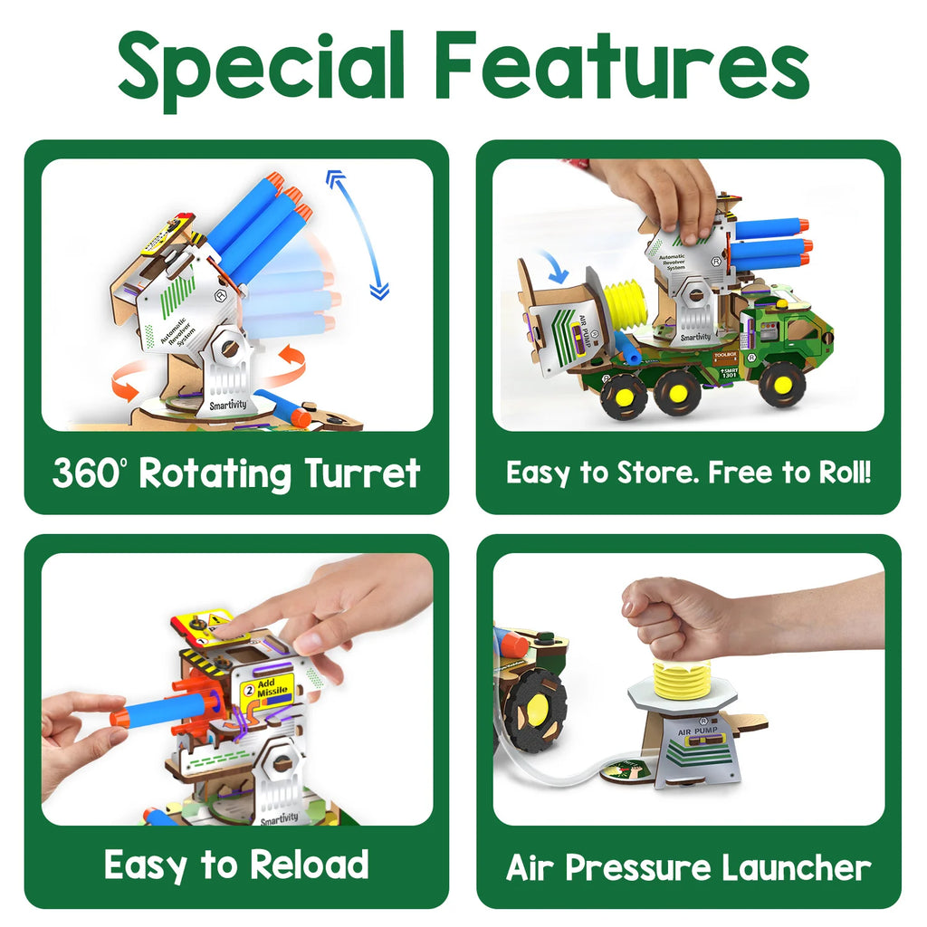 Missile Launcher - Army Truck | 8 - 14 years | DIY STEM Construction Toy