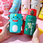 Kids Cute Animal Stainless Steel Insulated Bottle with cup – 500ml