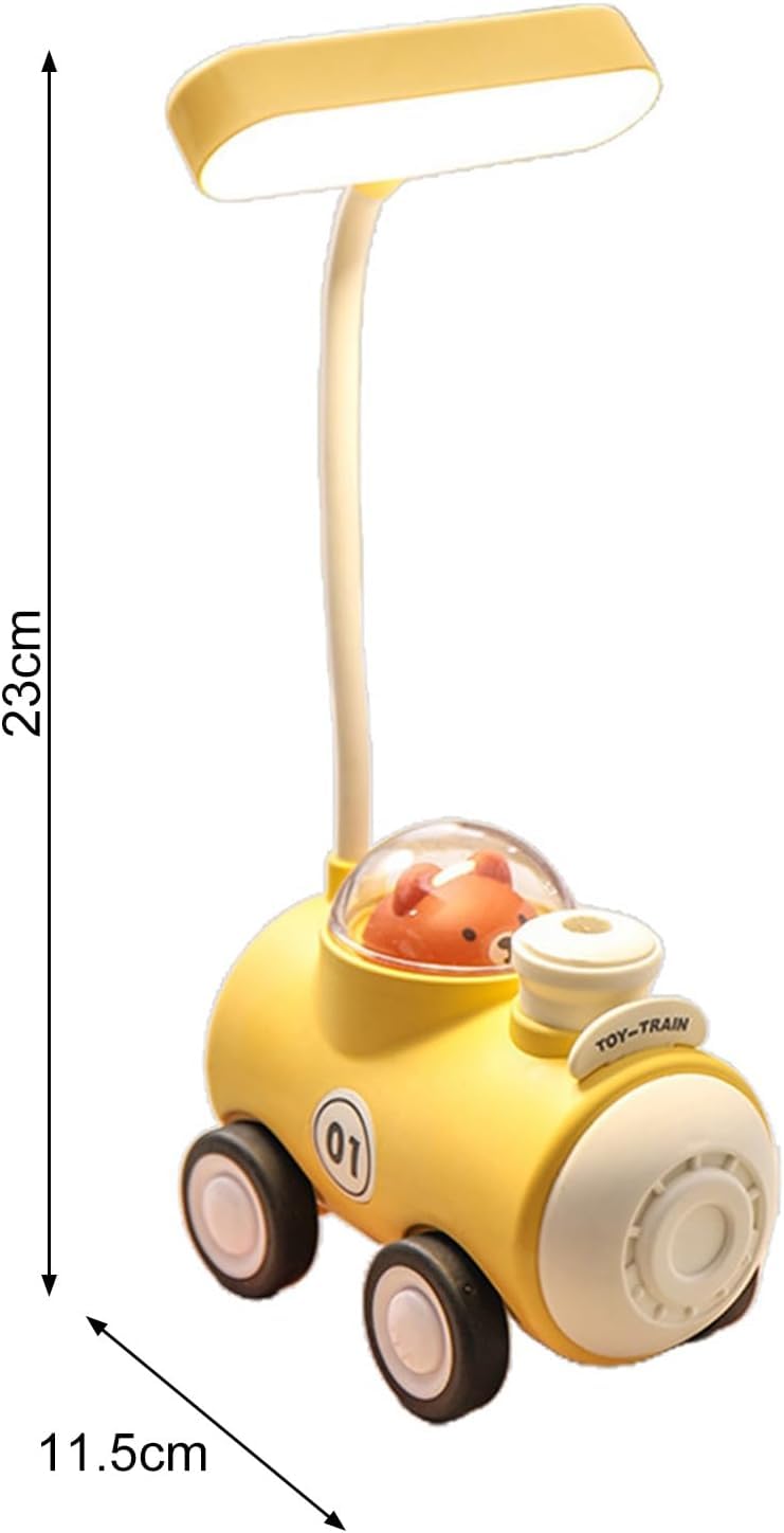 Train Design Kids Desk Lamp with Pencil Sharpener