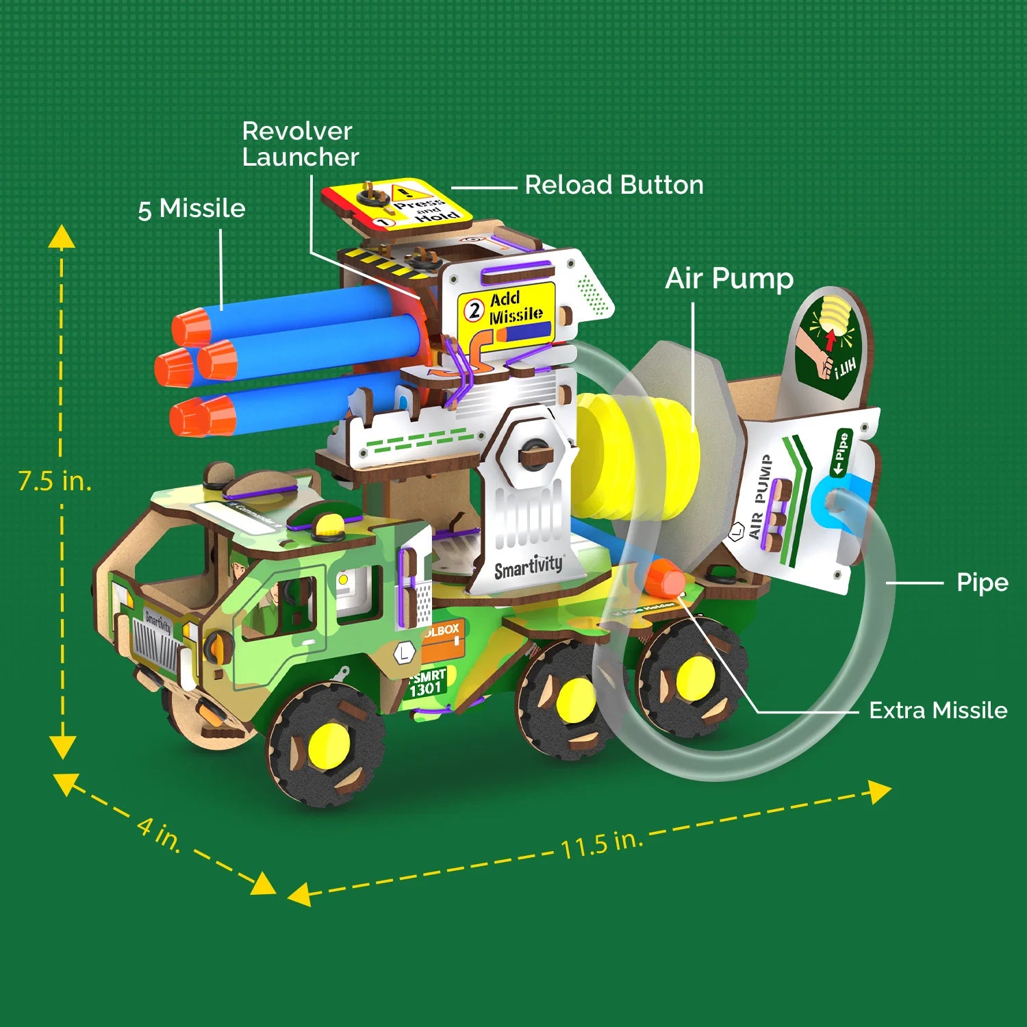 Missile Launcher - Army Truck | 8 - 14 years | DIY STEM Construction Toy