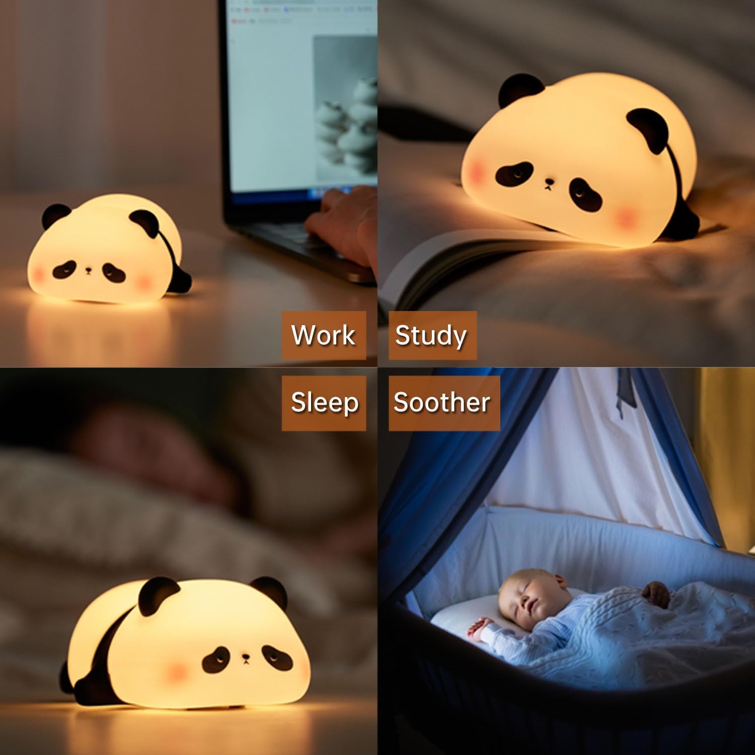 Lazy Panda Silicone Night Light