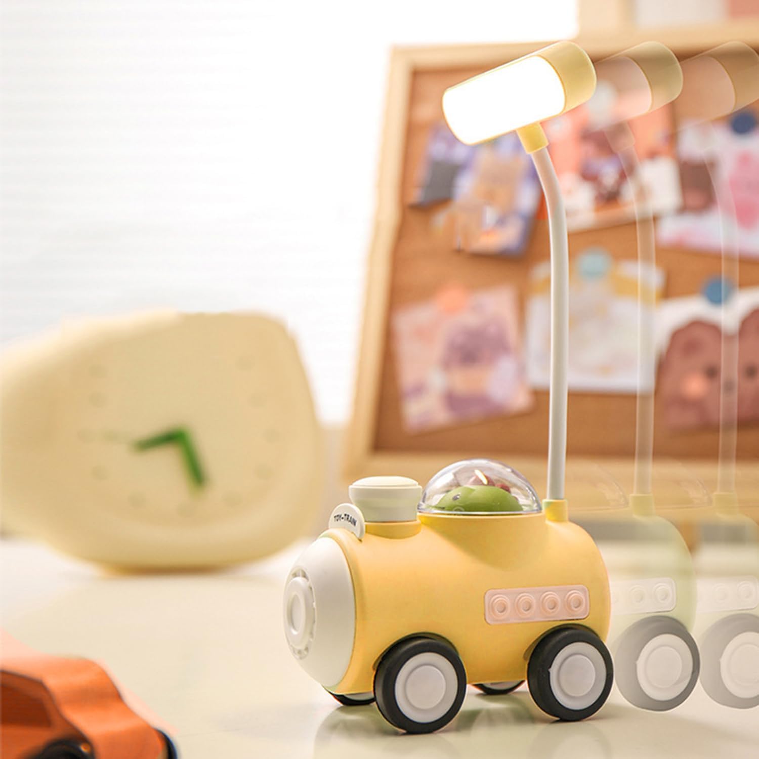 Train Design Kids Desk Lamp with Pencil Sharpener