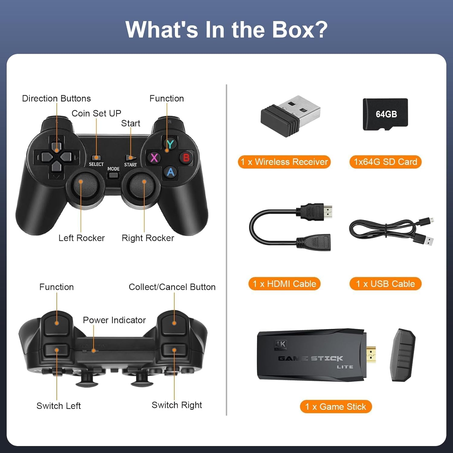 Retro Game Stick for TV with 20,000+ Built-In Games