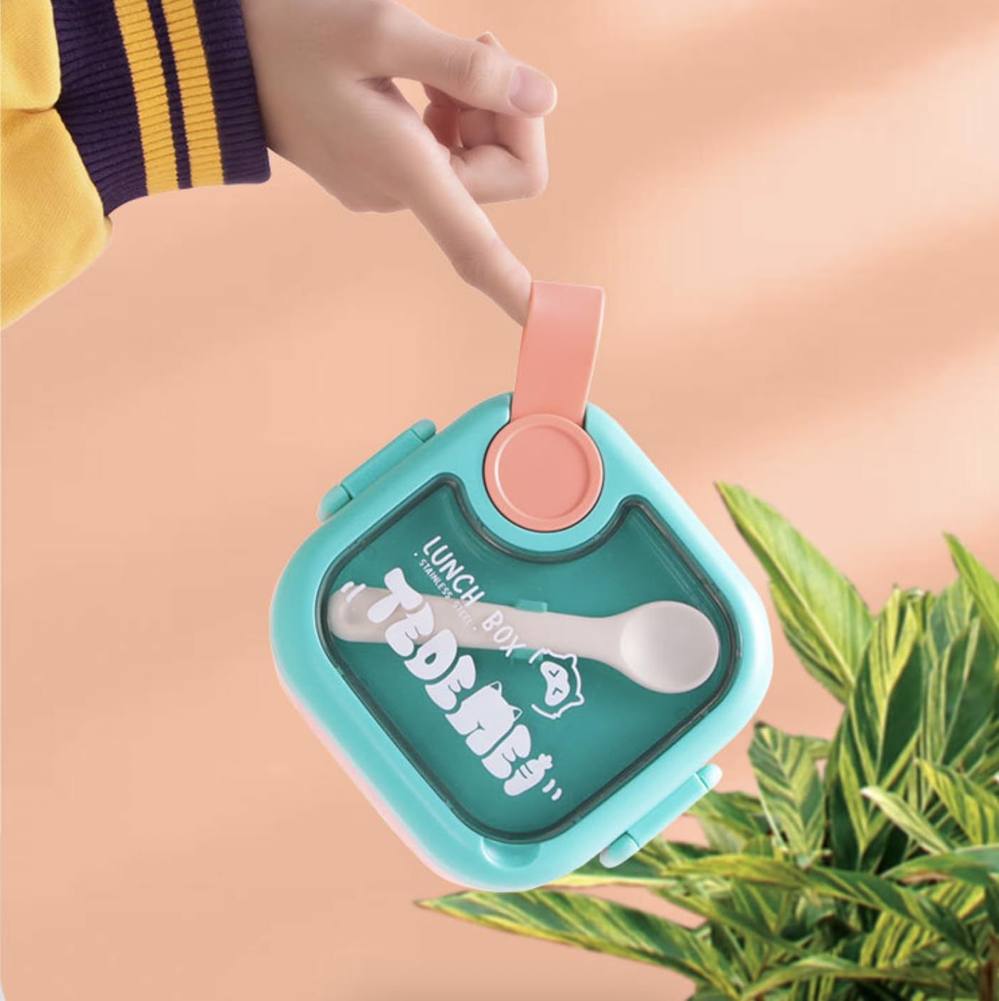 Stainless Steel Children's Insulated Baby Food Bowl with Spoon and Scissors