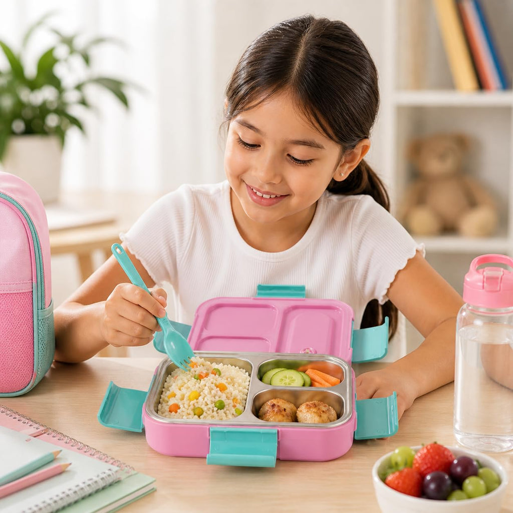 Stainless Steel Lunch Box 3 Grid 700 ML and 750 ML for Kids