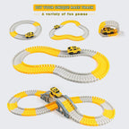 180 Pieces Construction Car Track Set Toys with Battery Operated Car, Create Your Own Engineering Race Track Toys for Kids, Train Track Set for Kids, Toys for 3+ Year Old Boys & Girls