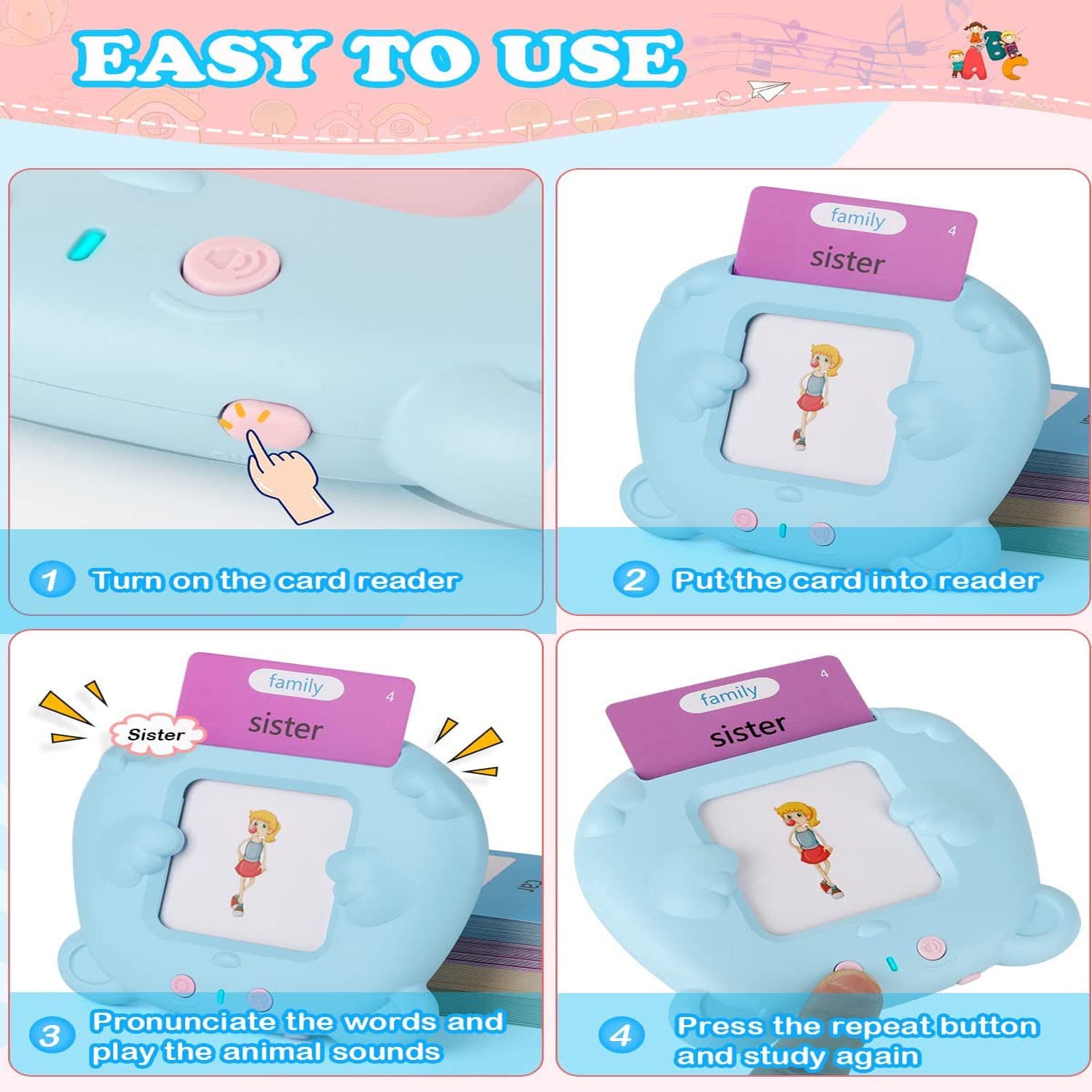Kids Card Reader Early Education Device