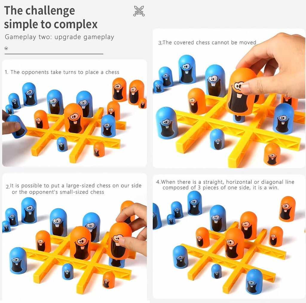 Tic Tac Toe Gobble Stack Mind Challenging Strategy Game