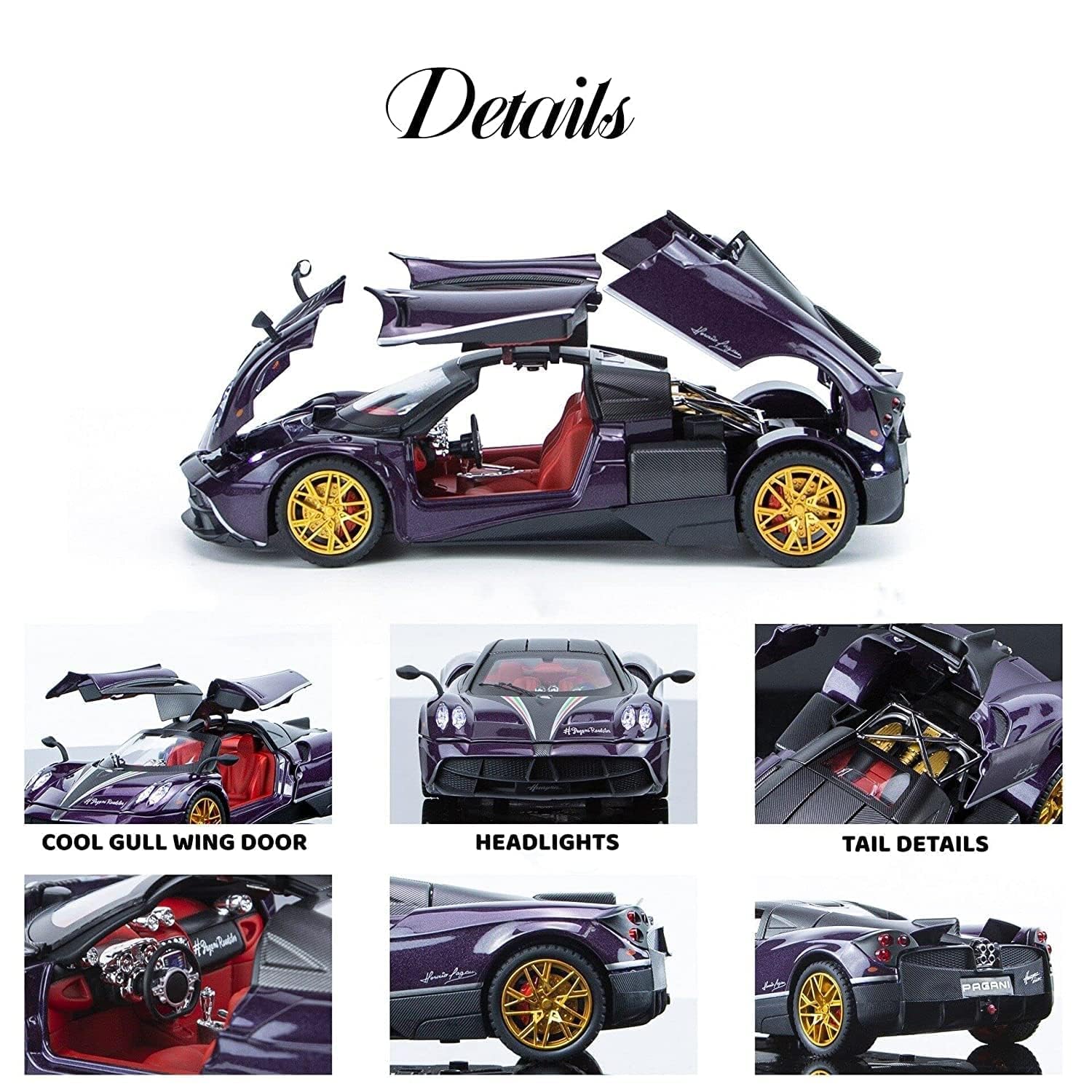 PAGANI HUAYRA SPORTS | 1:24 Scale | Big Size Diecast model Alloy Metal