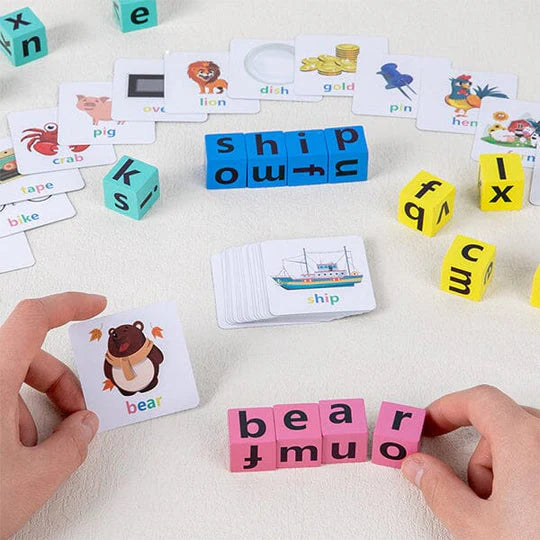 Letter Spelling Block Wooden Montessori Toys