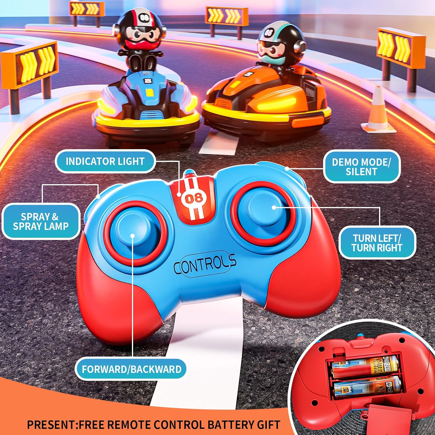 RC Bumper Cars Set for 2 Players