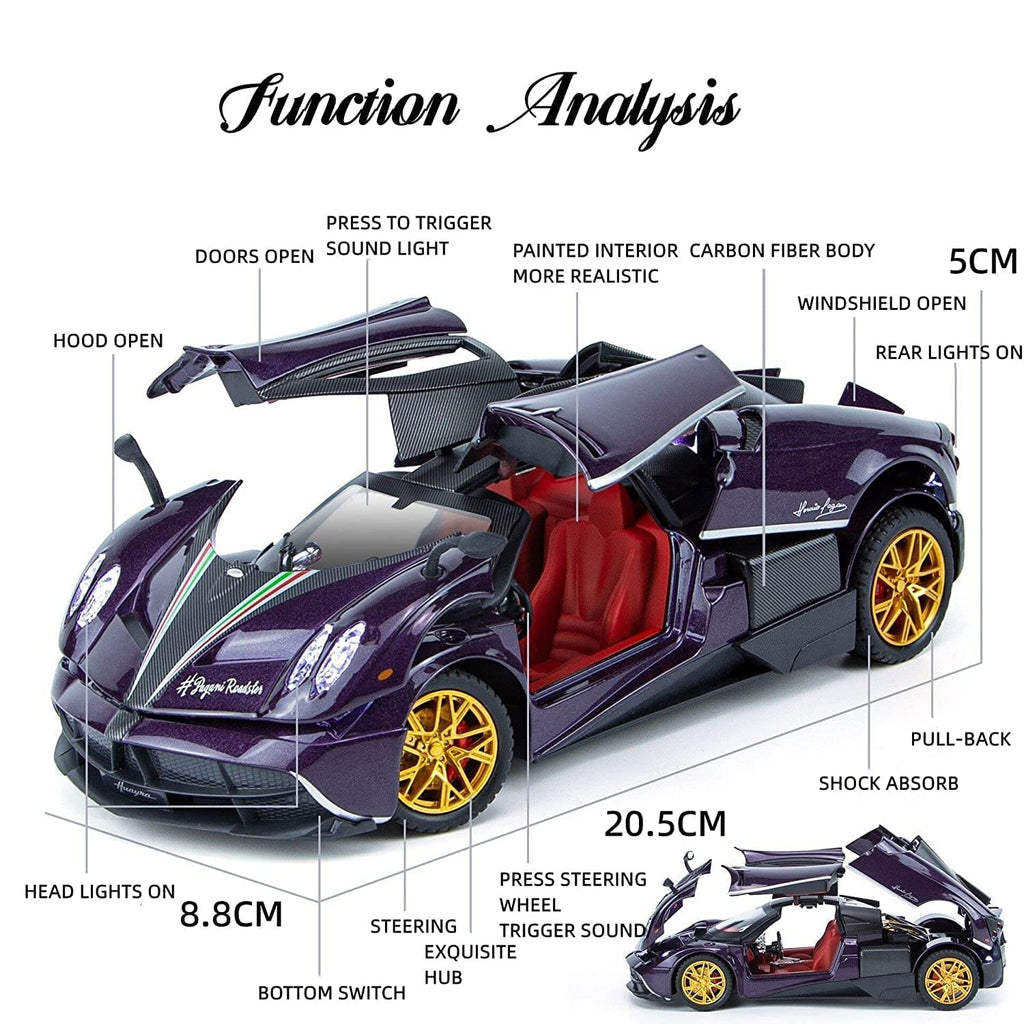 PAGANI HUAYRA SPORTS | 1:24 Scale | Big Size Diecast model Alloy Metal