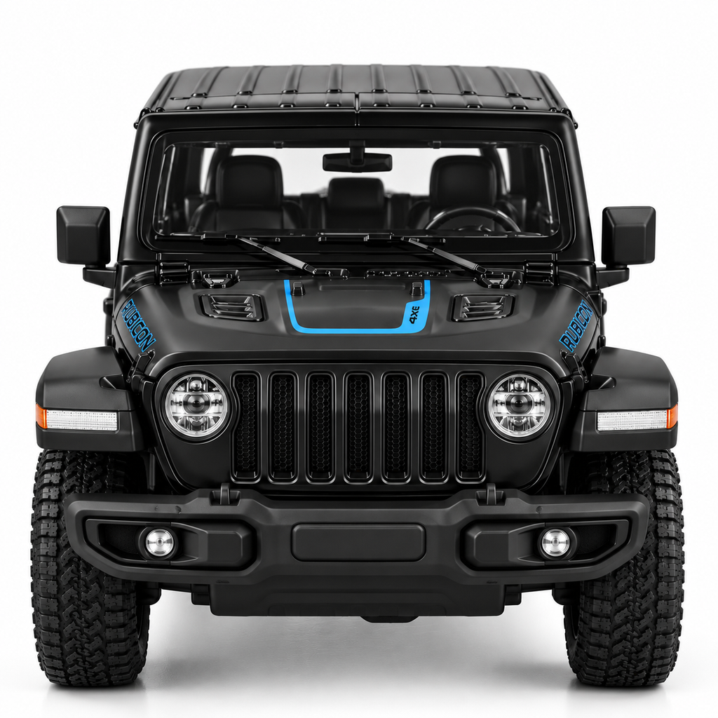 Rastar Jeep Wrangler Rubicon 4xe 1:24 Scale Diecast Model – Black
