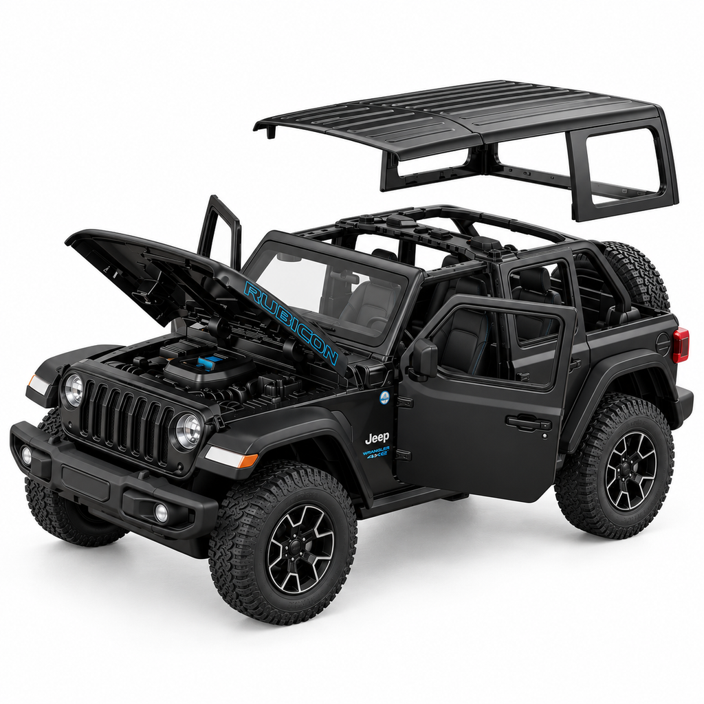 Rastar Jeep Wrangler Rubicon 4xe 1:24 Scale Diecast Model – Black