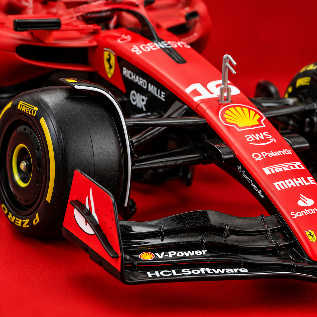Bburago Ferrari SF-23 Charles Leclerc 2023 - 1:24 Scale Diecast Model Car