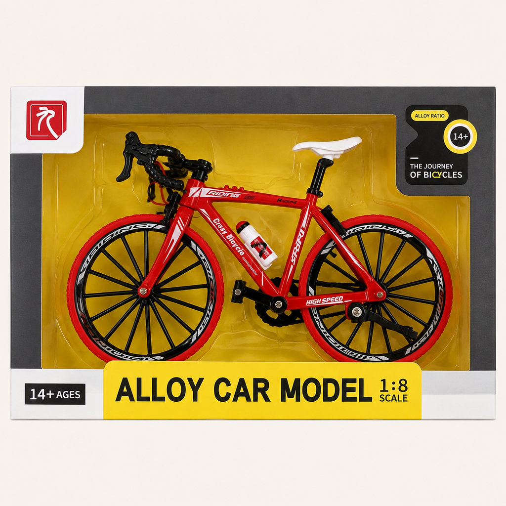 Premium 1:8 Scale Die-Cast Bicycle Toy With Realistic Design, Movable Pedals and Sturdy Metal Construction