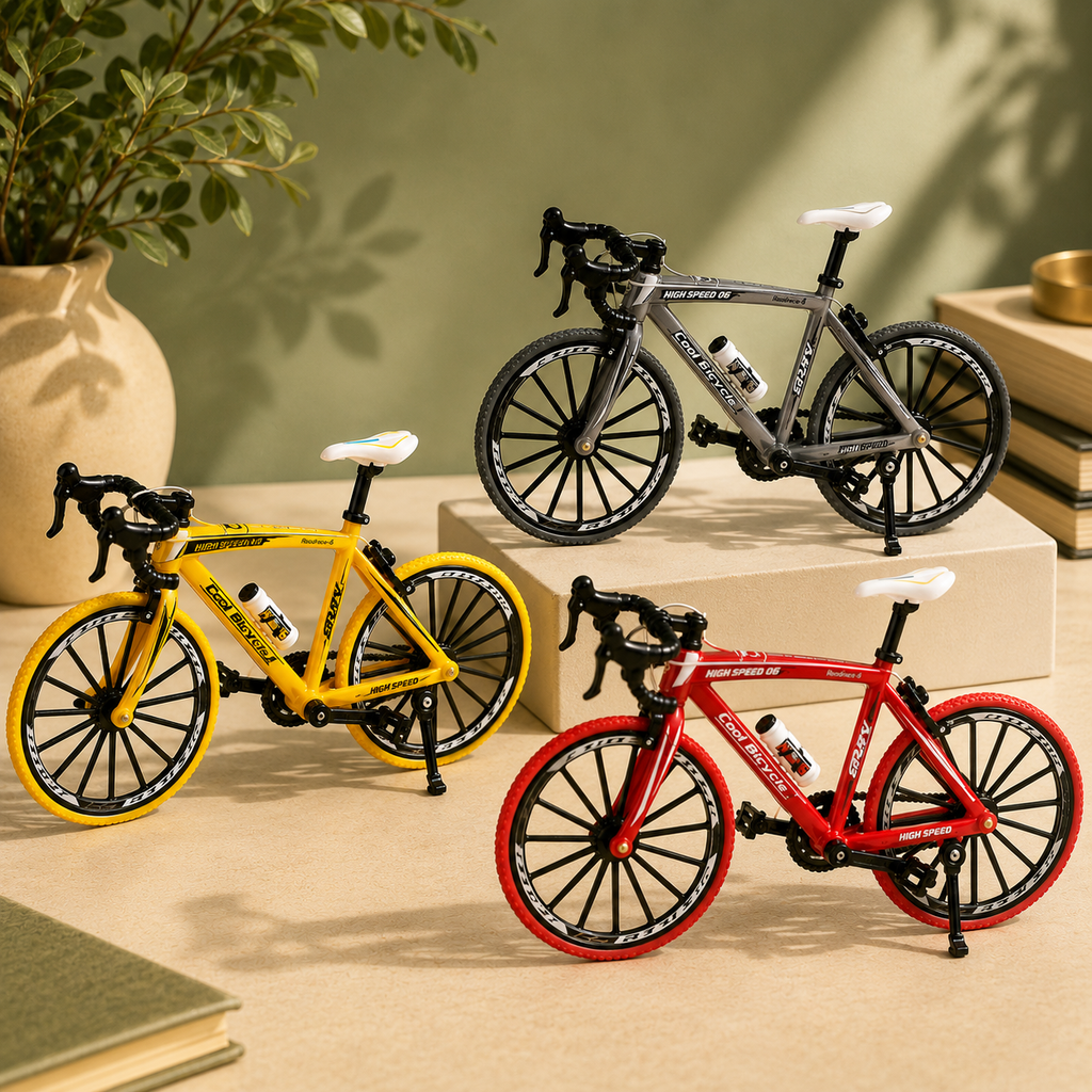 Premium 1:8 Scale Die-Cast Bicycle Toy With Realistic Design, Movable Pedals and Sturdy Metal Construction