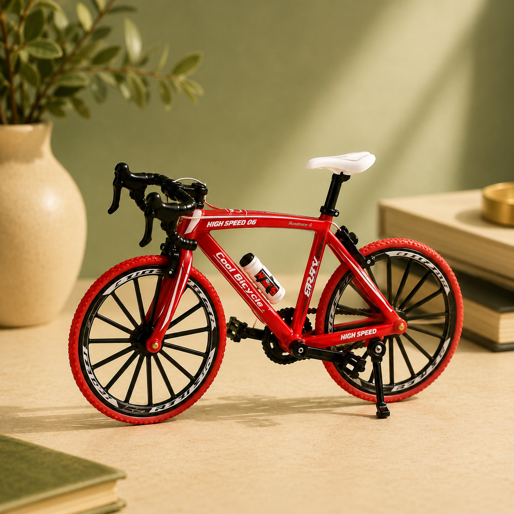 Premium 1:8 Scale Die-Cast Bicycle Toy With Realistic Design, Movable Pedals and Sturdy Metal Construction