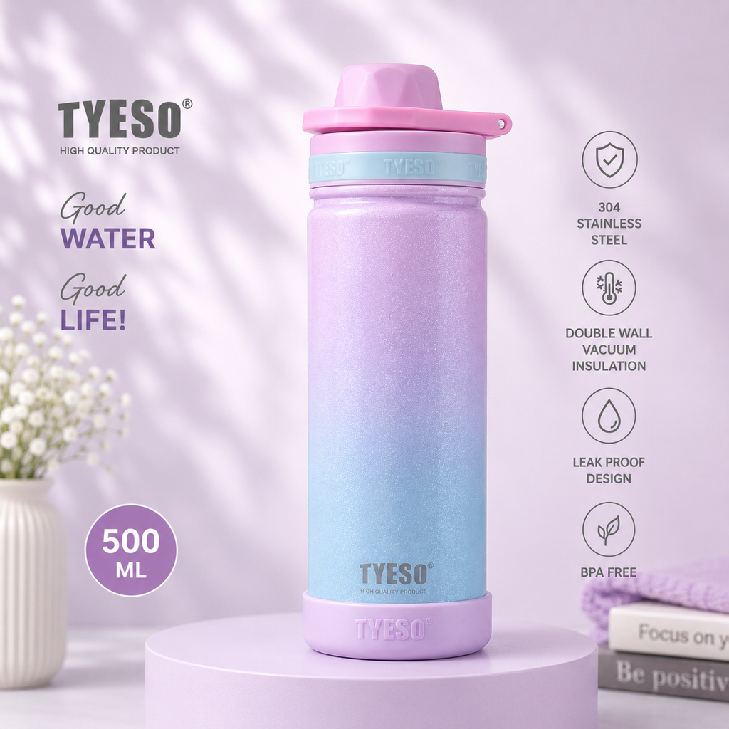 Tyeso Cosmic - 600ml Vacuum Bottle with Silicone Base