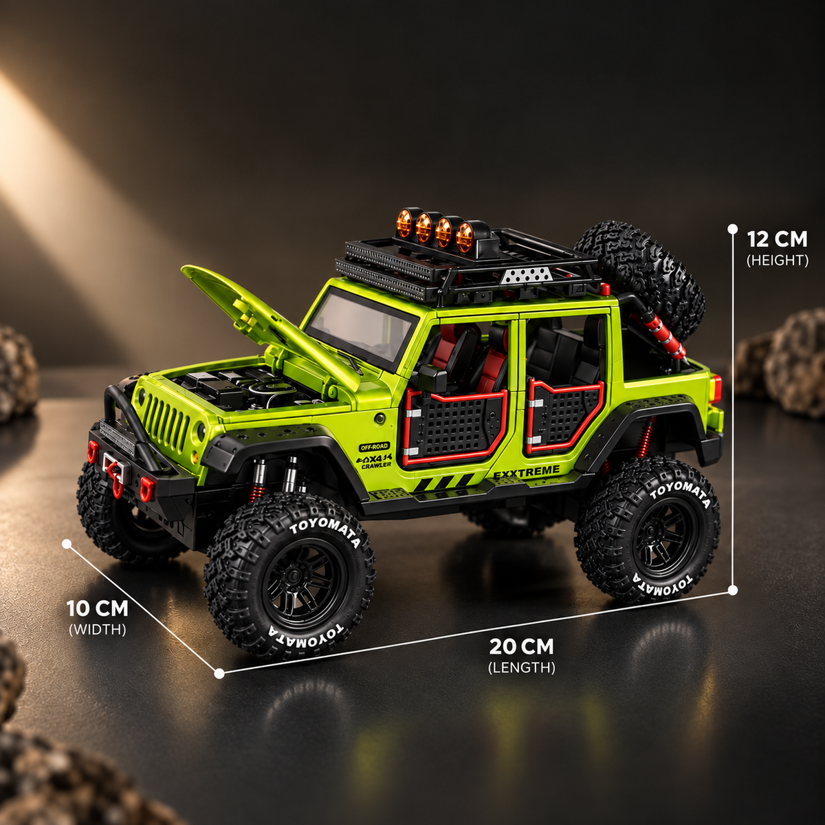 Alloy Metal 1:24 Diecast Cars for Kids, Openable Doors, Light & Engine Sound