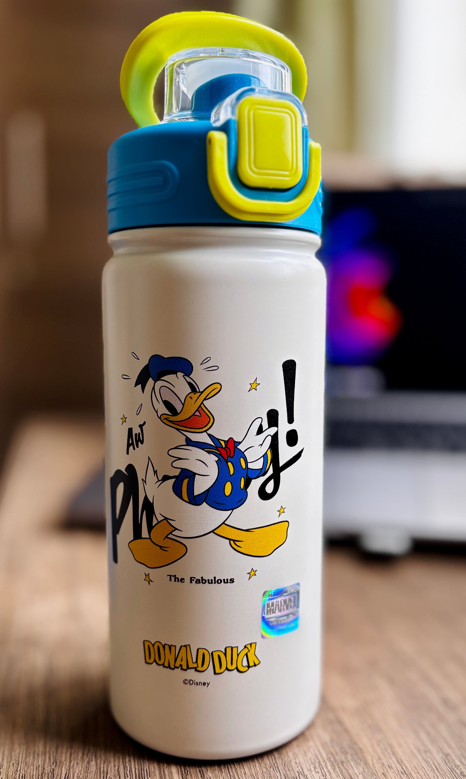 Children's insulated water bottle with Donald Duck design 