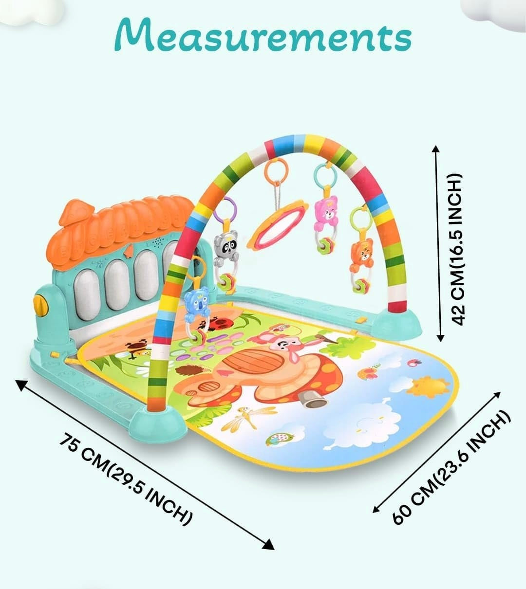 Kick and Play Multi-Function ABS High Grade Plastic Piano Baby Gym and Fitness Rack