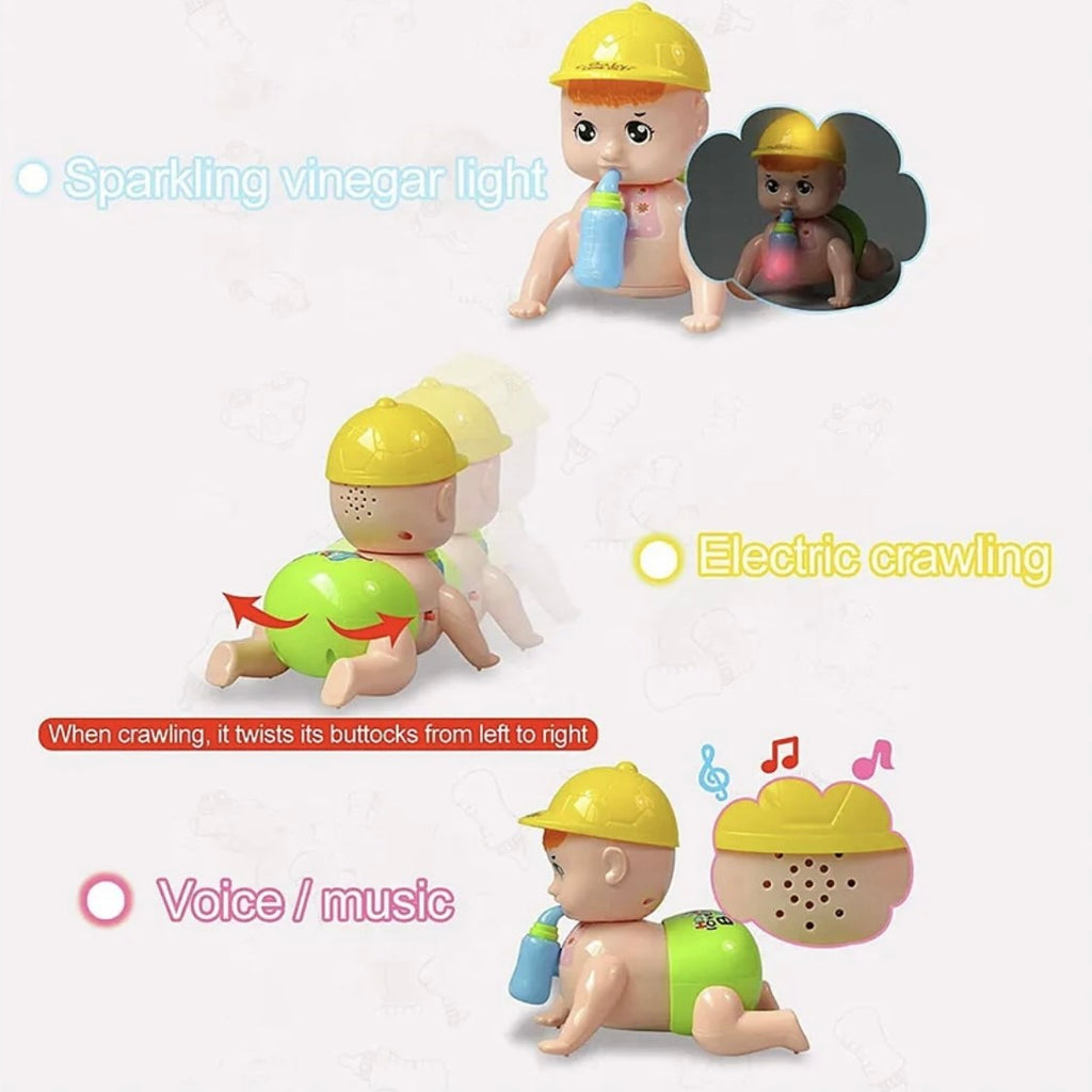 Cap Crawling Boy for Babies 6-12 Months, Light, Sound and Motion Toys