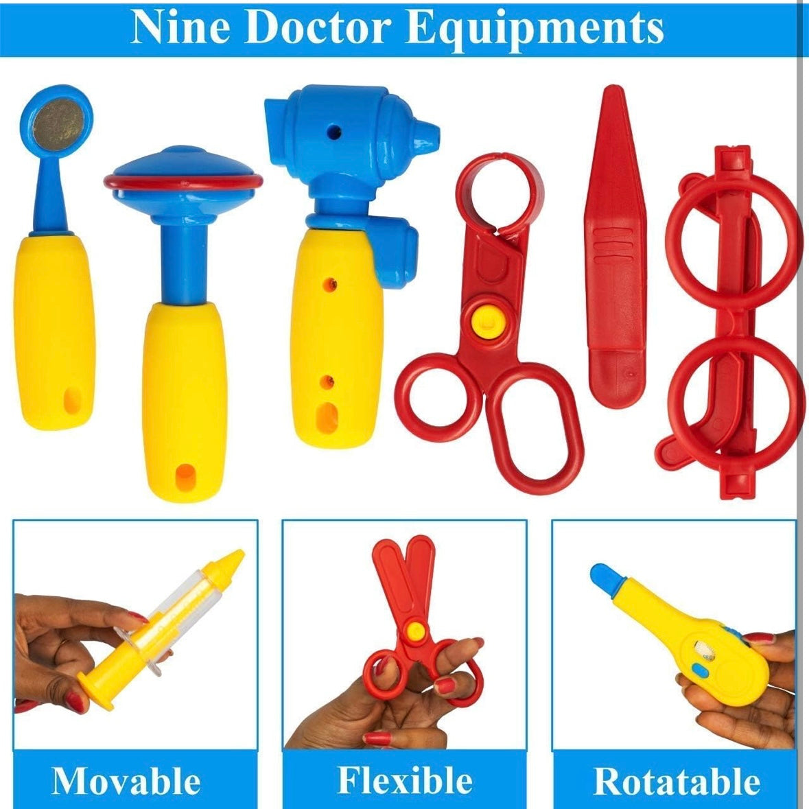 20 Pieces Pretend Play Educational Doctor Toys