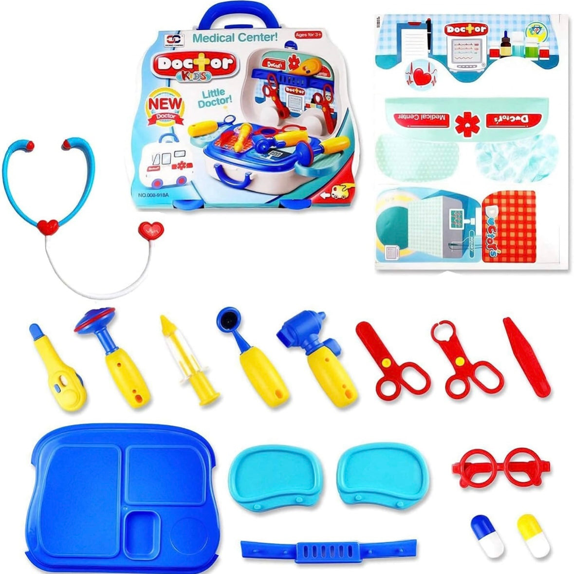 20 Pieces Pretend Play Educational Doctor Toys
