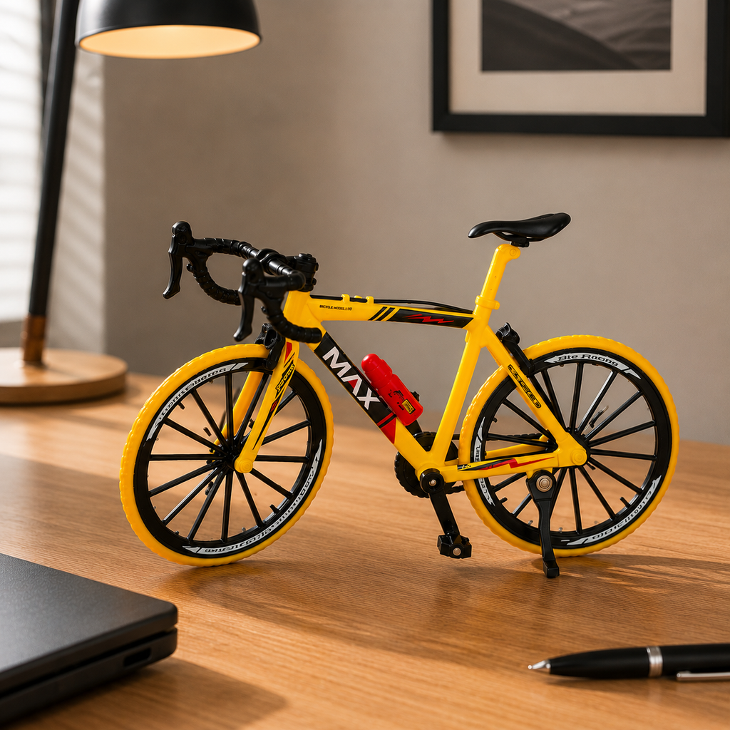Premium 1:8 Scale Die-Cast Bicycle Toy With Realistic Design, Movable Pedals and Sturdy Metal Construction