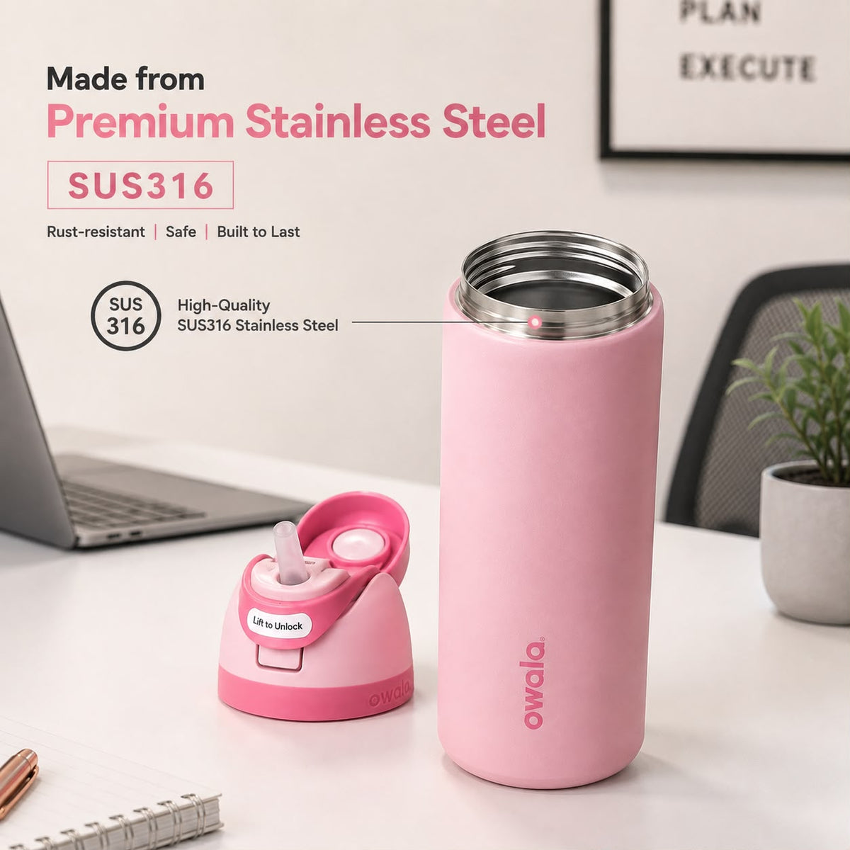 Vacuum Insulated Stainless Steel Water Bottle