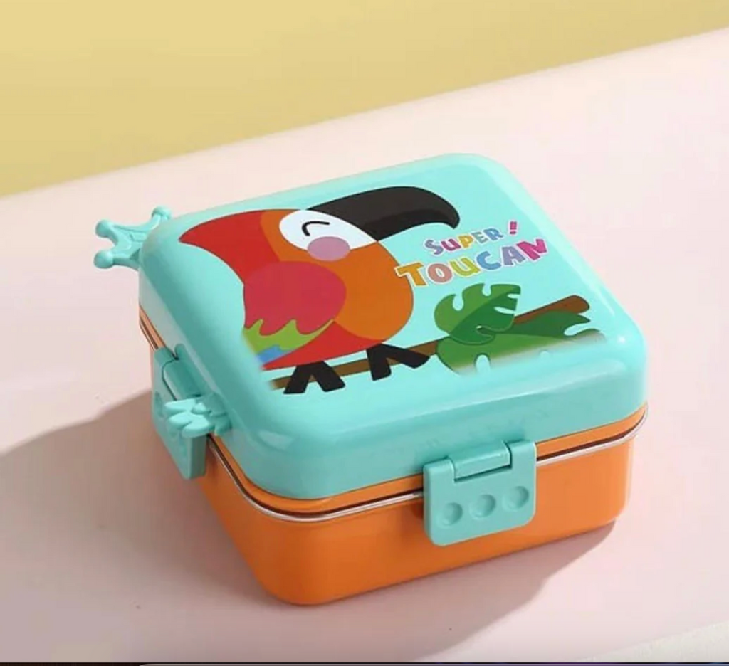 Trendy Bento 3 compartment Double Layer Super Birdie leakproof 3 Containers Lunch Box  (1120 ml)
