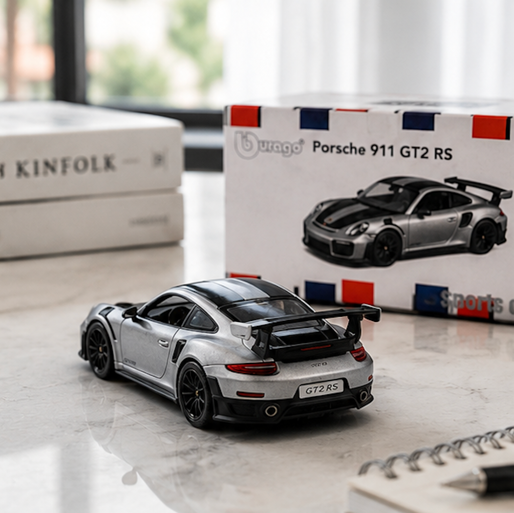 Official Bburago Porsche 911 GT2 RS - 1:64 Diecast Scale Model