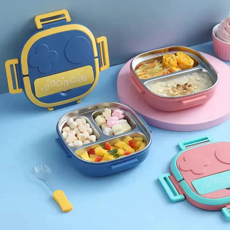 Tedemei Lunch Locker Bento Box, 3 Compartment (550 ml)